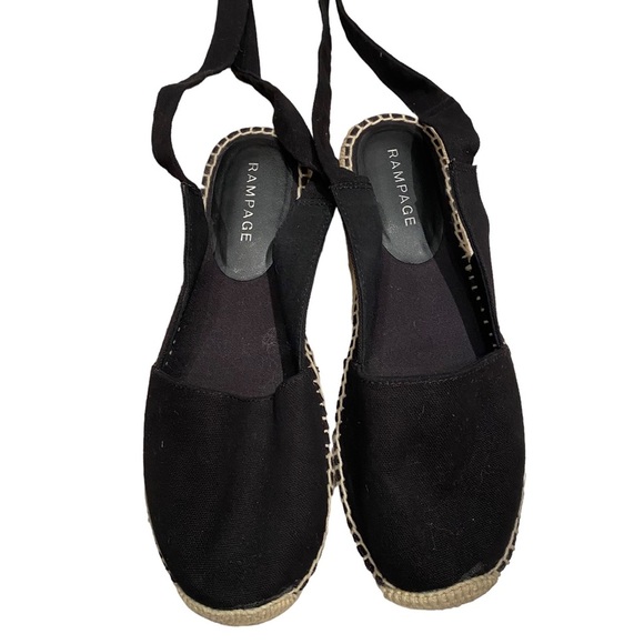Rampage Black Espadrille Sandals - Picture 2 of 6